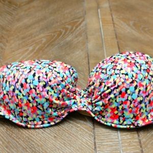 New WO Tags Gold Straps Victoria Secrets Strapless Gold Back